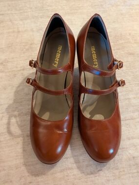 Memery - 1930s pump with double ankle straps - Cognac Brown - Judy